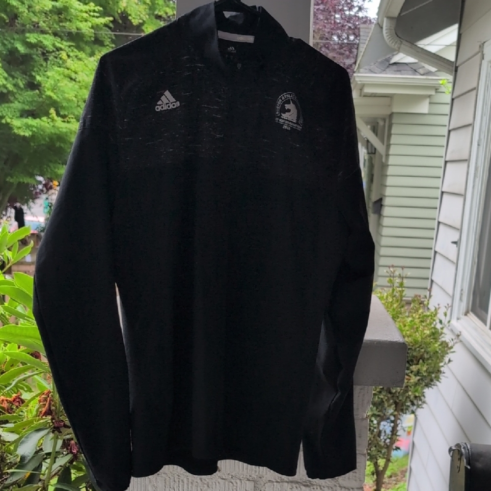Adidas Black Boston Marathon Warmup Jacket